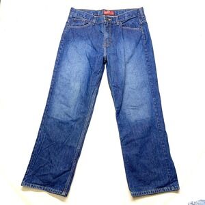 Arizona Husky Relaxed Fit Jeans Women's 33x27 Blue Denim Cotton Straight Leg